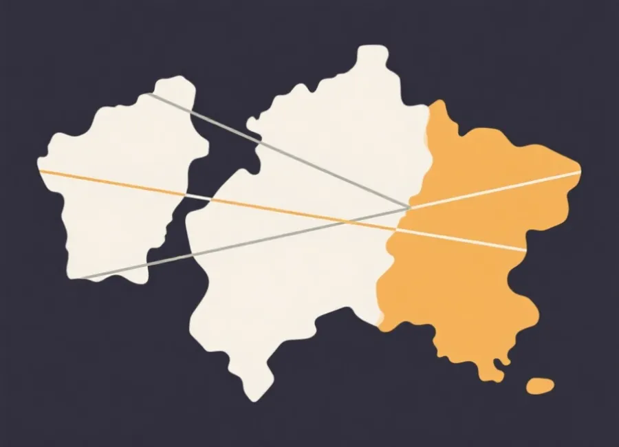 赛区分布与时区差异示意